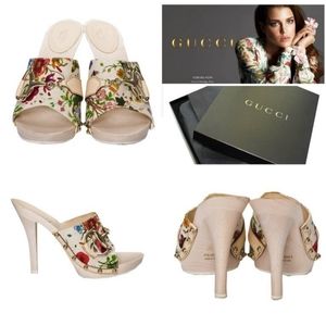 Authentic Gucci Flower Print Heel